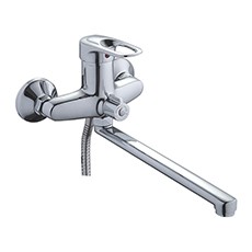 Фото Смеситель д/ванны L2228-B(Zn) плоский повор.излив 40см,LEDEME