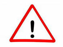 Фото Наклейка Знак ! наружная 17х19см