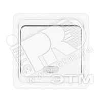 Фото Выключатель 1-кл. с/у с подсветкой "Валери" 10А 220В белый "UNIVersal" В0121