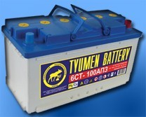 Фото АКБ 100а/ч о/п 830A Тюмень (L=352; b=175; h=190)