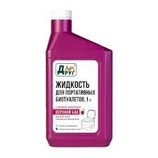 Фото Жидкость для верхнего бака биотуалета ТМ ДРУГ 0,5 л (розовая)