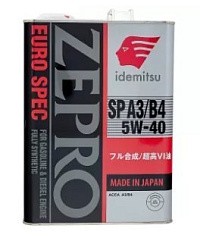Фото Масло IDEMITSU Zepro Euro Spec  5W40 SN/СF   4л. синт. ж/б