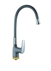 Фото .Смеситель д/кухни T2893BK-1 одноручковый с гиб. изл.,Ø35 ЧЁРНЫЙ (Lt) OUTE РАСПРОДАЖА