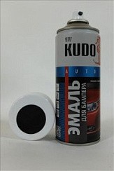 Фото KUDO Краска-спрей для бампера черная 520мл  KU-6202