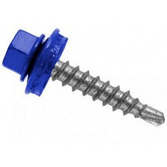 Фото Саморез кровельный синий 4,8\38 (RAL 5005) (130) 0500153 КЧ
