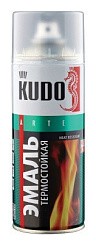 Фото KUDO Краска-спрей термостойкая белая KU-5003 520 мл