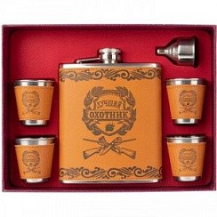 Фото Набор Лучший охотник (фляжка 540 мл + 4 стопки + воронка)