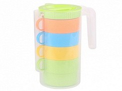 Фото Набор Турист (кувшин, 4 кружки  (пластик)