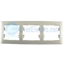 Фото Рамка 3 поста бежевая GLOSSA GSL000203