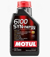 Фото Масло MOTUL 6100 SYN-nergy  5W40 A3/B4 SN   1л. син.