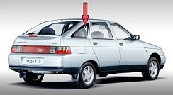 Фото ВАЗ 2112 Стекло боковины правое (завод) 740х398