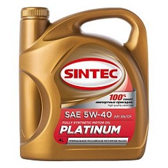 Фото Масло SINTEC Платинум 7000  5W40 A3/B4 SN/CF   4л. синт (600139)