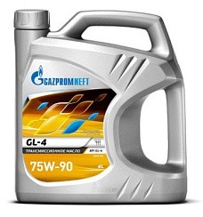 Фото Масло трансмиссионное 75W90 GL-4 Gazpromneft  4л. КП-4 (перед) п/с