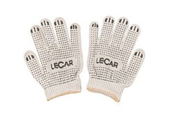 Фото Перчатки х/б с ПВХ LECAR, 5 пар (10 класс, 4 нити)