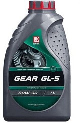 Фото Масло трансмиссионное 80W90 GL-5 Лукойл   1л. мин. Н/П GEAR (3590990)