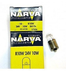 Фото Автолампа R10W 24V 10W BA15s Narva зад. габарит