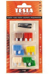 Фото Предохранители флажковые 5А-30А (к-т 12 шт) TESLA