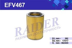 Фото Фильтр воздушный МАЗ с дном М Цитрон EFV467