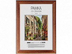фото Рамка деревянная 15*21см. №1, красное дерево, 17мм. РД_599