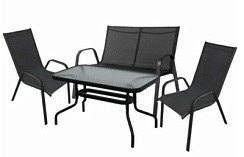 Фото Набор мебели Сан-ремо Делюкс арт.SC-092KD/SC-089/4562-MT003 черный, "Garden story"