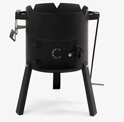 Фото Печь под казан 16 л "СИБИРСКИЙ СЛЕДОПЫТ", d410, сталь 2мм, без трубы