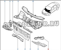 Фото .Раскос передка левый 2180 Веста ОАО «АВТОВАЗ»