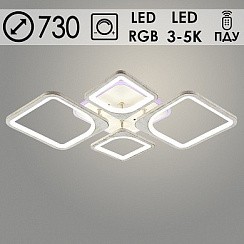 фото Люстра MX10005/2+2 WH+GD PATINE белый/патина LED 112W+8W 3000+5000K RGB ПДУ диммер d730