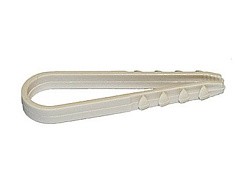 Фото Дюбель-хомут для крепления кабеля 11-18мм белый нейлон(100шт)