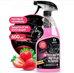 Фото Полироль панели 0,6л. (триггер-спрей) GRASS 110427 Polyrole Matte Клубника  матовый блеск
