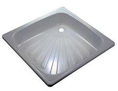 Фото Поддон для душа стальной квадрат 80х80х15см, ANTIKA