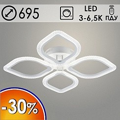 фото Люстра LI08489B/4 PR WT белый 90W LED 3000-6500K d695 ПДУ(ИК) диммер, HN22