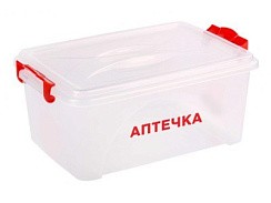 фото Контейнер "Аптечка" 2,5л прямоугольный (с ручками)
