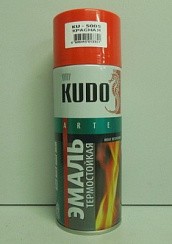 Фото KUDO Краска-спрей термостойкая красная KU-5005 520 мл