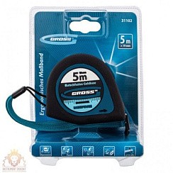 Фото Рулетка 5м*19мм магнитный обрезиненный зацеп, Gross Ergonomisch