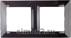 Фото Рамка на 2 поста чёрный глянец Simon 1500620-032
