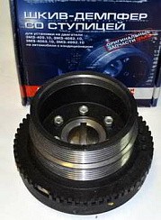 Фото (406100505060) Шкив коленвала УАЗ-3163 Патриот,3110 дв.ЗМЗ-406,409 (ГУР+кондиц) демпфер