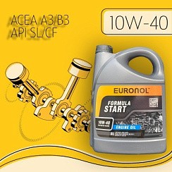 Фото Масло EURONOL Start Formula 10W40 A3/B4 SL/CF   4л.