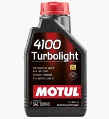 Фото Масло MOTUL 4100 Turbolight 10W40 A3/B3 SL/CF   1л. п/с. 108644