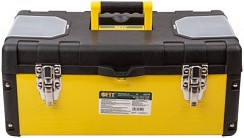 Фото Ящик для инструмента пластиковый 18" (45 х 24 х 20 см) металл. замки, стенки стальные FIT 65592