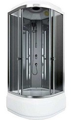 Фото Душ. кабина ARCUS AS-111-9 90*90*215 выс..под.,зад.стенки, стекла мат., проф.хром, 3 кор