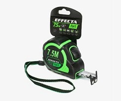 Фото Рулетка 7,5м*25 мм, магнит, автостоп, нейлоновая лента с 2-сторонней EFFECTA Fort
