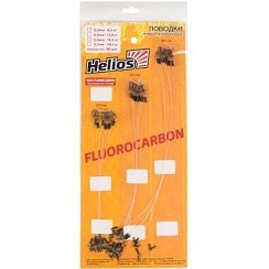 Фото Поводок Флюорокарбоновый 0,6мм 16,5кг 20-25-30см 1 шт Helios в ассорт
