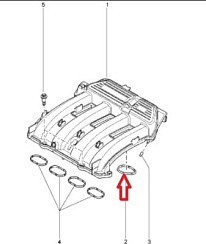 Фото (8200052311) Прокладка системы вентиляции впускного коллектора ЛАДА ЛАРГУС дв. K4M "АВТОВАЗ"