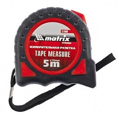 Фото Рулетка 5м*19мм обрезиненный корпус MATRIX Strong