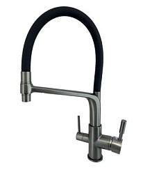 Фото Смеситель д/кухни под фильтр A60613H-2 ALOUTE, Ø35, (AL) черный OUTE