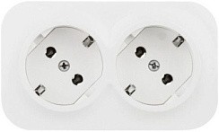 Фото Розетка 2-м ОП Quteo 16А IP20 250В 2х2P+E с заземл. без защ. шторок бел.Leg 782233