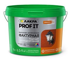 Фото Краска фактурная Лакра PROF IT 9кг Л-С