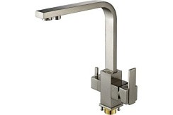 Фото Смеситель д/кухни T663BL одноручковый с подключением под фильтр, Ø35 (Lt),сатин OUTE