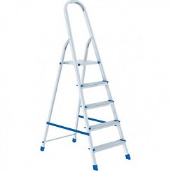 Фото Стремянка, 5 ступеней, алюминиевая СИБРТЕХ // Pоссия