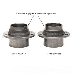 Фото Ступица колеса УАЗ-452,469,3151,3163 передняя/задняя (голая) без АБС Ульяновск